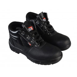 Scan JC-B917 4 D-Ring Chukka Safety Boots Black UK 3 EUR 36