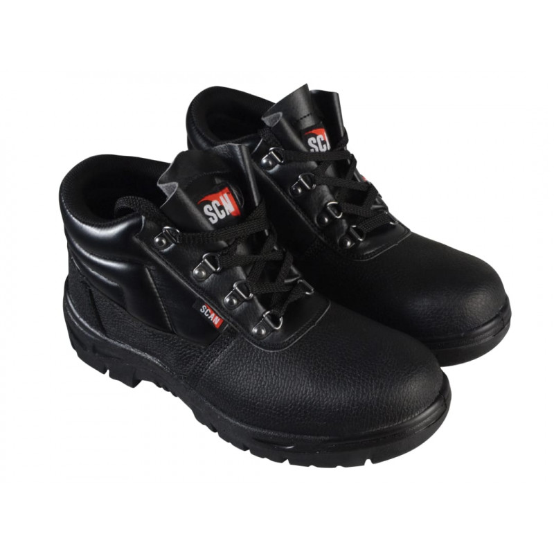 Scan JC-B917 4 D-Ring Chukka Safety Boots Black UK 4 EUR 37 Scan JC-B917 4 D-Ring Chukka Safety Boots Black UK 4 EUR 37