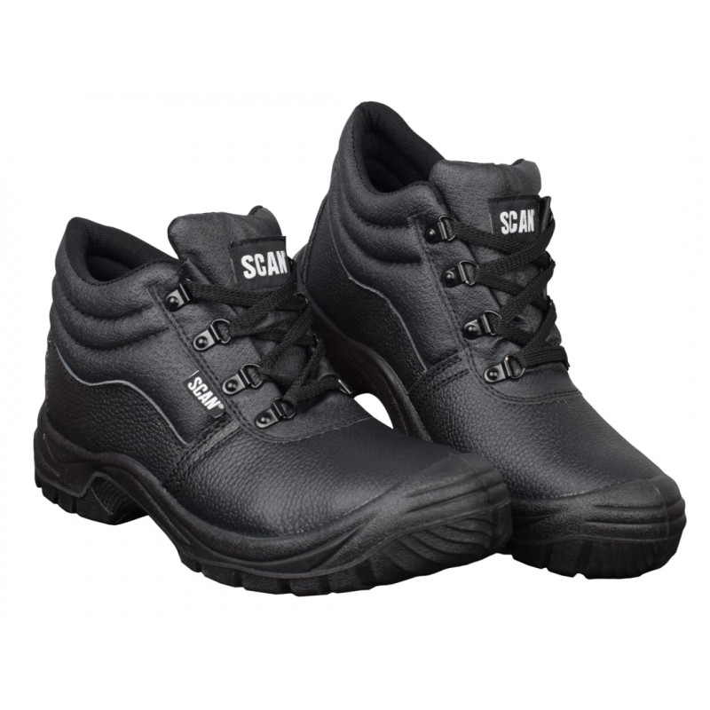 Scan JC-B917 4 D-Ring Chukka Safety Boots Black UK 6 EUR 40 Scan JC-B917 4 D-Ring Chukka Safety Boots Black UK 6 EUR 40