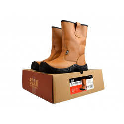 Scan JC-B917 SIZE 7 Texas Lined Rigger Boots Tan UK 7 EUR 41