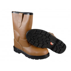 Scan JC-B917 SIZE 6 Texas Lined Rigger Boots Tan UK 6 EUR 40