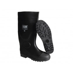 Scan W-6037 BLACK Safety Wellingtons UK 10 EUR 44