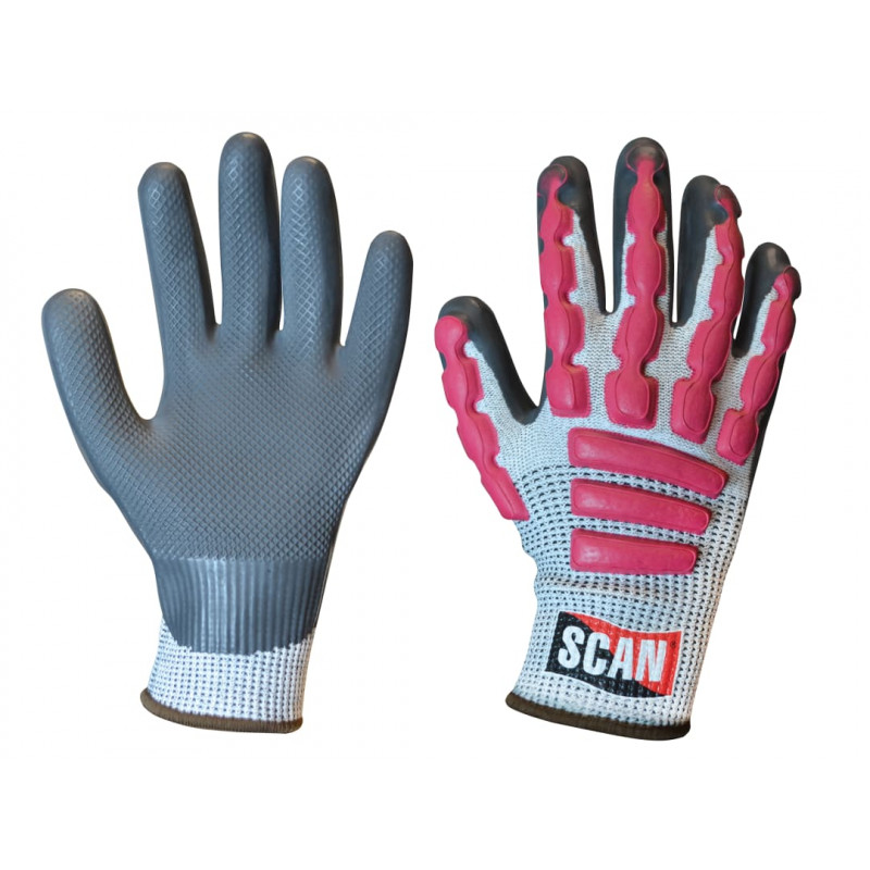 Scan T5000 Anti-Impact Latex Cut 5 Gloves - XL (Size 10) Scan T5000 Anti-Impact Latex Cut 5 Gloves - XL (Size 10)