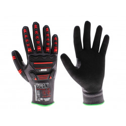 Scan NJC3266DQS Nitrile Palm Impact Cut D Gloves - XL (Size 10)