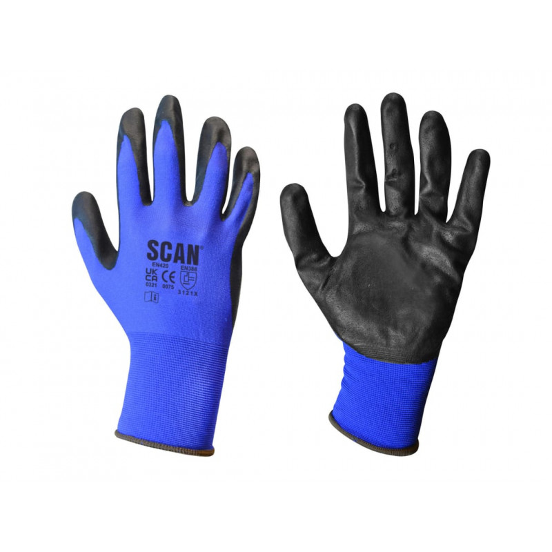 Scan N550118 Max - Dexterity Nitrile Gloves - M (Size 8) Scan N550118 Max - Dexterity Nitrile Gloves - M (Size 8)