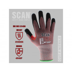 Scan NJC3258DQ Nitrile Palm Cut F Gloves - XL (Size 10)
