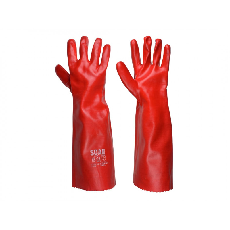 Scan 5004-45 PVC Gauntlet 45cm (18in) - L (Size 9) Scan 5004-45 PVC Gauntlet 45cm (18in) - L (Size 9)