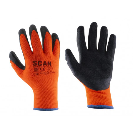 Scan 2ARK36L-24 Thermal Latex Coated Gloves - L (Size 9)