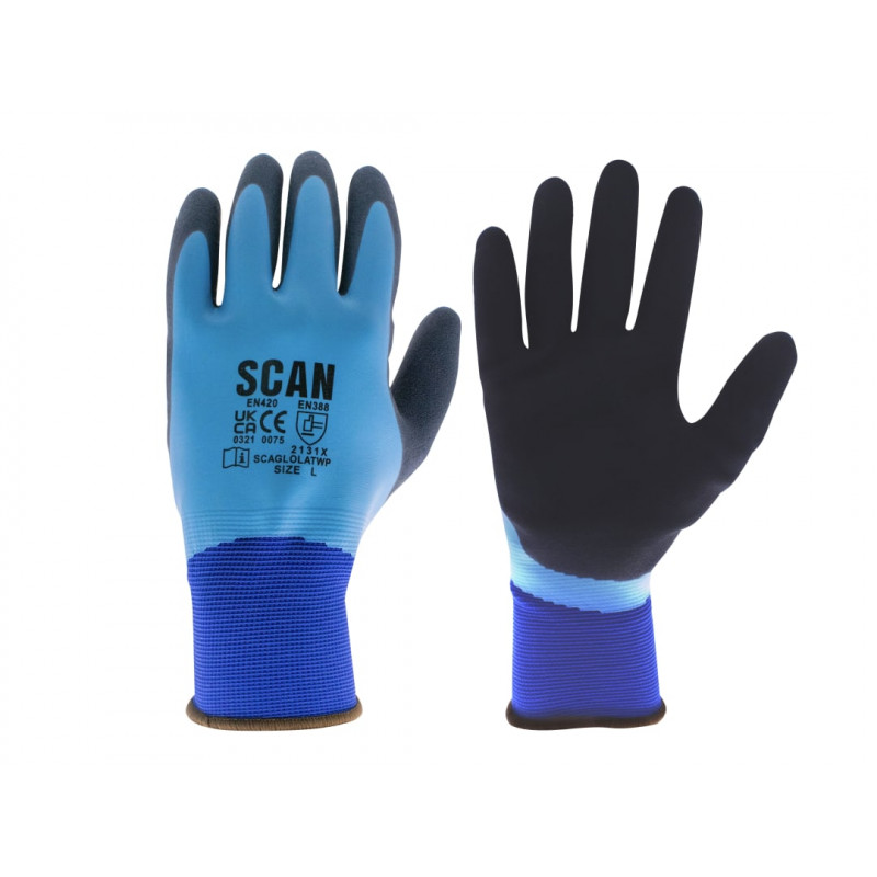 Scan 2ARK64L-36 Waterproof Latex Gloves - XL (Size 10) Scan 2ARK64L-36 Waterproof Latex Gloves - XL (Size 10)