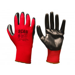 Scan N1501R Nitrile Coated Knitted Gloves - XXL (Size 11)