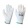 Scan 5004W White PU Coated Gloves - M (Size 8) (Pack 12)