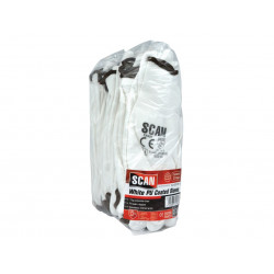 Scan 5004W White PU Coated Gloves - XL (Size 10) (Pack 12)