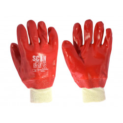 Scan 5002 PVC Knitwrist Gloves - L (Size 9)