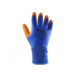 Scan W2101 Thermal Waterproof Latex Coated Gloves - L (Size 9)