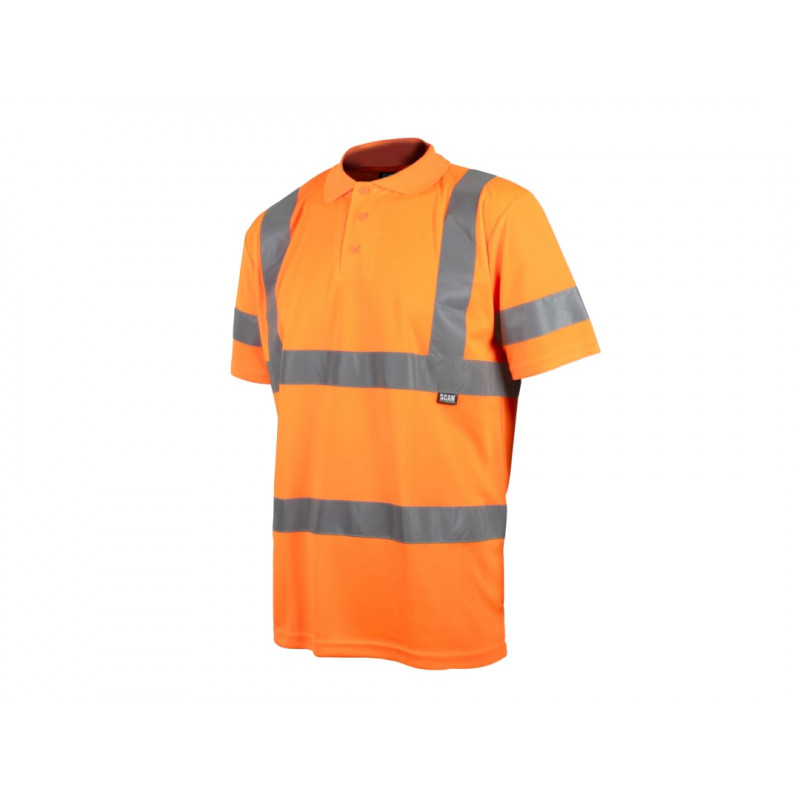 Scan SFTE04-O Hi-Vis Polo Shirt Orange - L (42in) Scan SFTE04-O Hi-Vis Polo Shirt Orange - L (42in)
