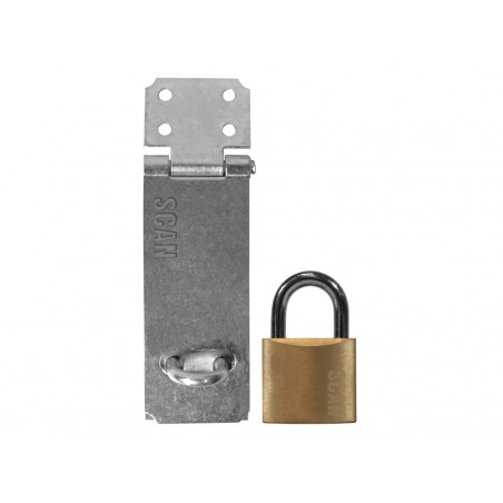 Scan YS-0003-117 Hasp and Staple 117mm + 40mm Padlock