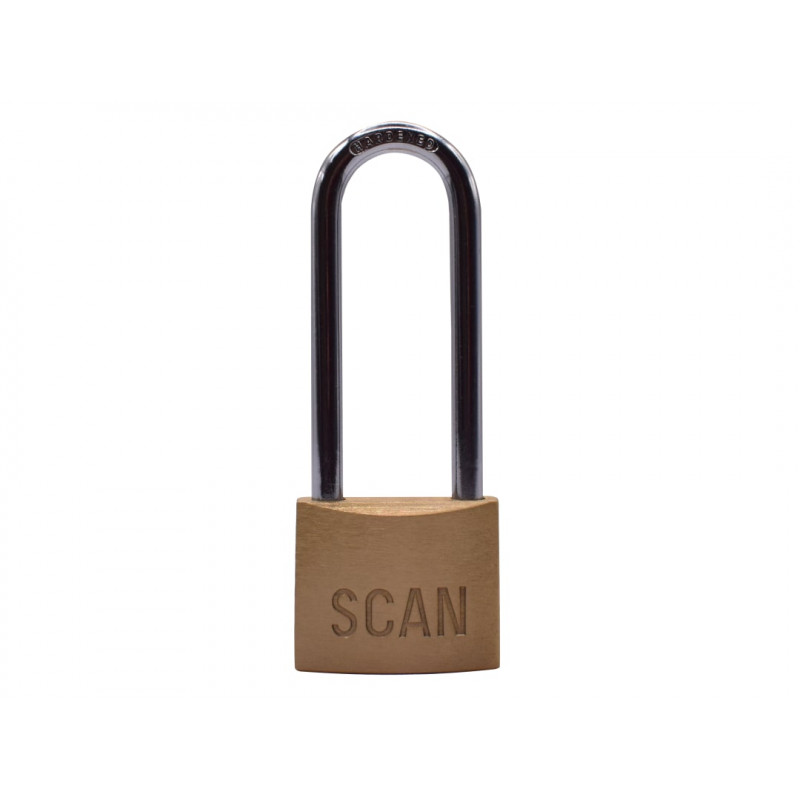 Scan BC0440L Brass Padlock 40mm Long Shackle Scan BC0440L Brass Padlock 40mm Long Shackle