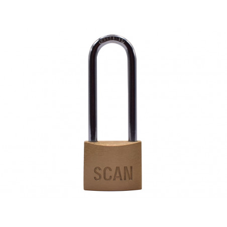Scan BC0440L Brass Padlock 40mm Long Shackle