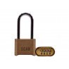 Scan ZA116-1L Brass Combination Padlock 50mm Long Shackle