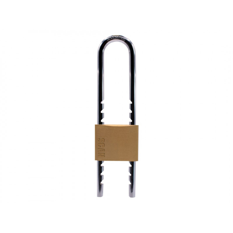Scan ZA115-L50 Brass Padlock 50mm Sliding Shackle Scan ZA115-L50 Brass Padlock 50mm Sliding Shackle