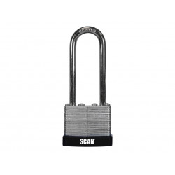 Scan QC0140L Laminated Steel Padlock 40mm Long Shackle
