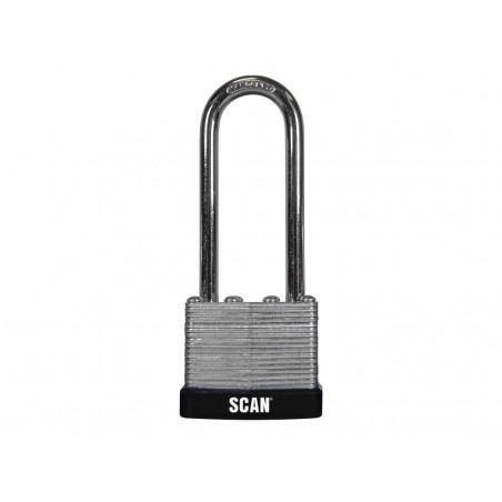 Scan QC0140L Laminated Steel Padlock 40mm Long Shackle