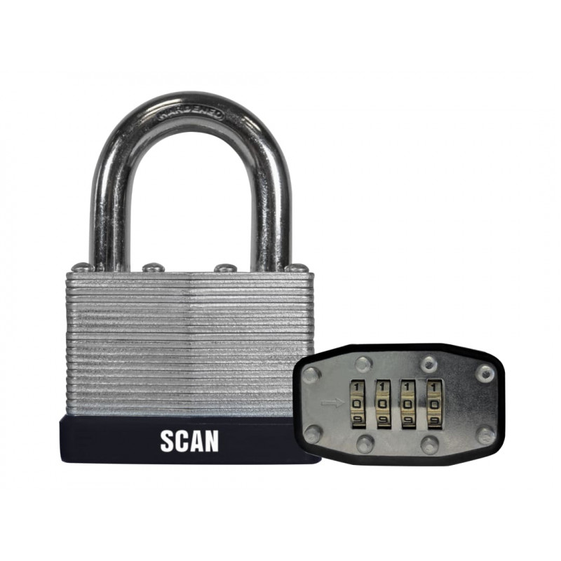 Scan QC0450 Laminated Steel Combination Padlock 50mm Scan QC0450 Laminated Steel Combination Padlock 50mm