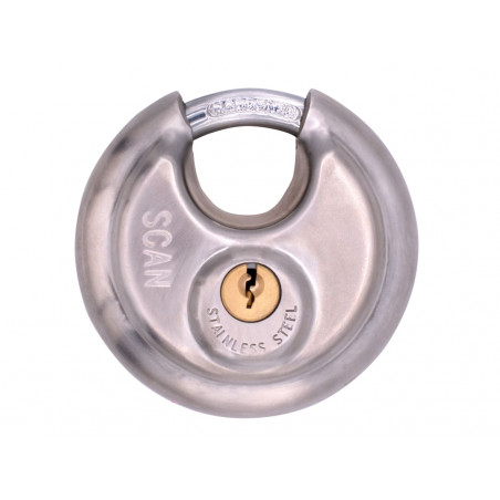 Scan DP9070 Stainless Steel Disk Type Padlock 70mm