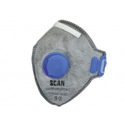 Scan DAC4X-FD-3 Fold Flat Disposable Odour Mask Valved FFP2 Protection (Pack 3)