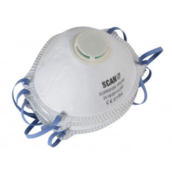 Scan DTC3M-F-3 Moulded Disposable Mask Valved FFP2 Protection (Pack 3)