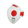 Scan DTC3X-FD-3 Fold Flat Disposable Valved Disposable Mask FFP3 Protection (Pack 3)