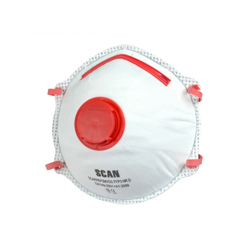 Scan DTC3C-FD-2 Moulded Disposable Valved Masks FFP3 (Pack 2) Scan DTC3C-FD-2 Moulded Disposable Valved Masks FFP3 (Pack 2)