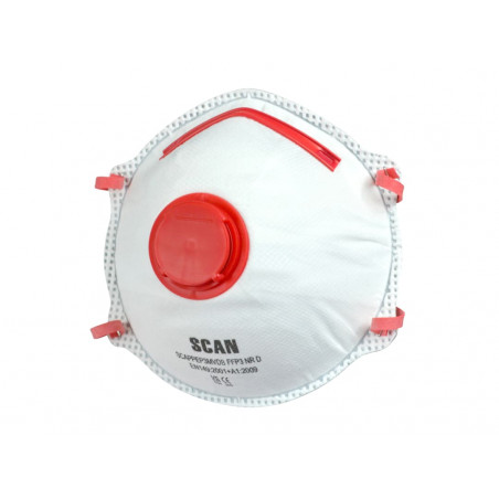 Scan DTC3C-FD-2 Moulded Disposable Valved Masks FFP3 (Pack 2)