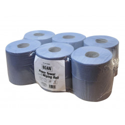 Scan C2B157F-CFR018FN Paper Towel Wiping Roll 2-Ply 176mm x 150m (Pack 6)
