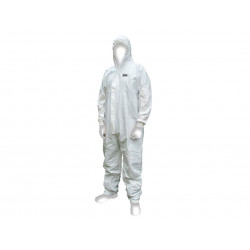 Scan 2503  LARGE Chemical Splash Resistant Disposable Coverall White Type 5/6 L (39-42in)