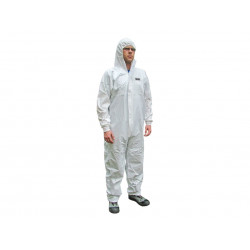 Scan 2503  XX LARGE Chemical Splash Resistant Disposable Coverall White Type 5/6 XXL (45-49in)