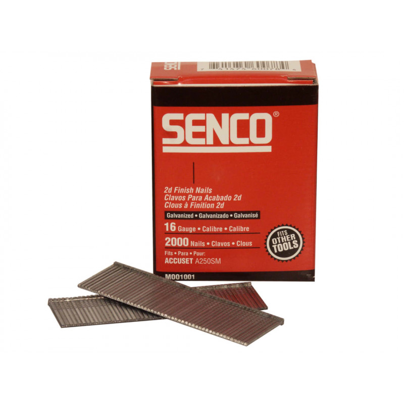 Senco RX17EAAD Straight Brad Nails Galvanised 16G x 38mm (Pack 2000) Senco RX17EAAD Straight Brad Nails Galvanised 16G x 38mm (Pack 2000)