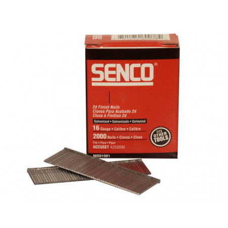 Senco RX17EAAD Straight Brad Nails Galvanised 16G x 38mm (Pack 2000)