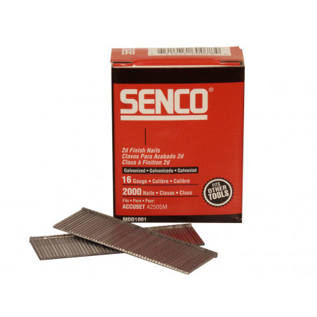 Senco RX19EAA Straight Brad Nails Galvanised 16G x 45mm (Pack 2000)