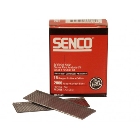Senco RX21EAA Straight Brad Nails Galvanised 16G x 50mm (Pack 2000)