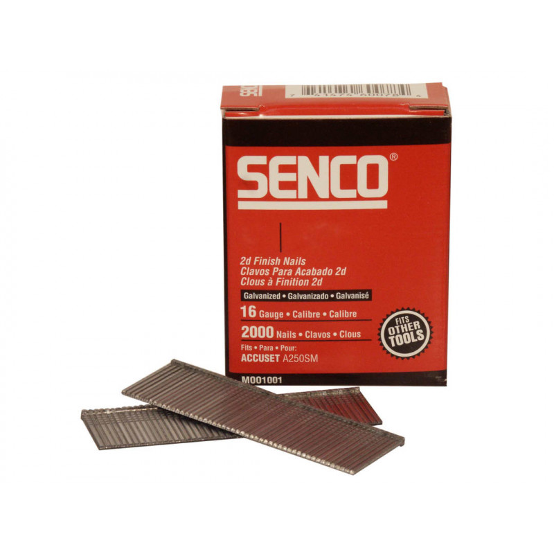 Senco RX23EAA Straight Brad Nails Galvanised 16G x 55mm (Pack 2000) Senco RX23EAA Straight Brad Nails Galvanised 16G x 55mm (Pack 2000)