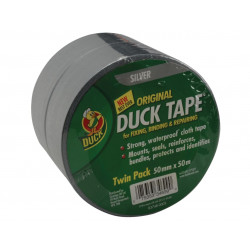 Shurtape 211115 Duck Tape® Original 50mm x 50m Silver (Twin Pack)