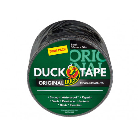Shurtape 232336 Duck Tape® Original 50mm x 50m Black (Twin Pack)