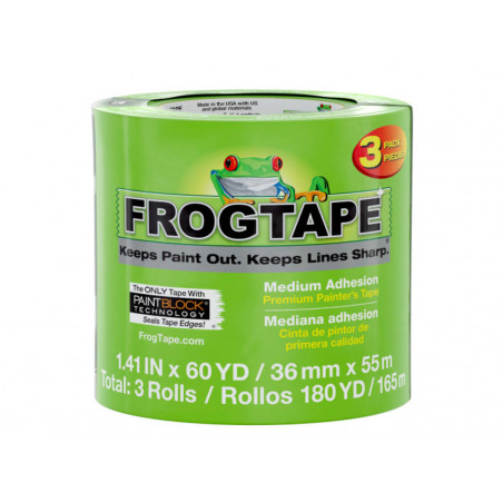 Shurtape 242999 FrogTape® Multi-Surface Masking Tape 36mm x 55m (3 Pack)