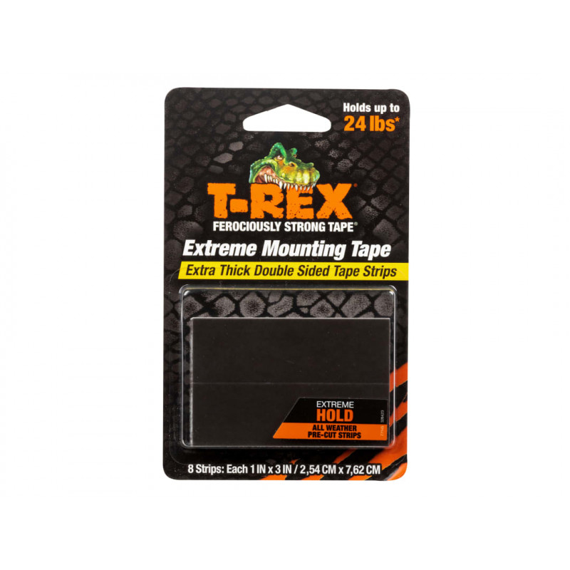 Shurtape 286252 T-REX® Extreme Hold Mounting Strips 2.54 x 7.62cm (Pack 8) Shurtape 286252 T-REX® Extreme Hold Mounting Strips 2.54 x 7.62cm (Pack 8)
