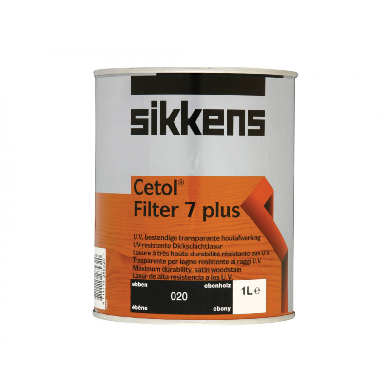 Sikkens 5085917 Cetol Filter 7 Plus Translucent Woodstain Ebony 1 litre Sikkens 5085917 Cetol Filter 7 Plus Translucent Woodstain Ebony 1 litre