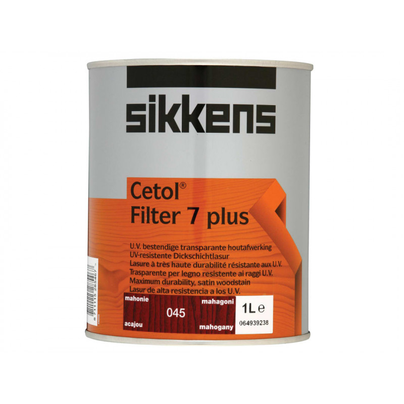 Sikkens 5085935 Cetol Filter 7 Plus Translucent Woodstain Mahogany 1 litre Sikkens 5085935 Cetol Filter 7 Plus Translucent Woodstain Mahogany 1 litre