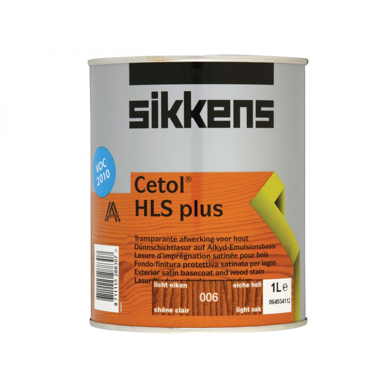 Sikkens 5085897 Cetol HLS Plus Translucent Woodstain Light Oak 1 litre Sikkens 5085897 Cetol HLS Plus Translucent Woodstain Light Oak 1 litre