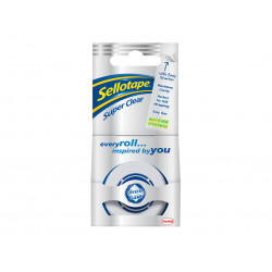 Sellotape 2996733 Super Clear Sticky Tape - 1 Roll 18mm x 25m