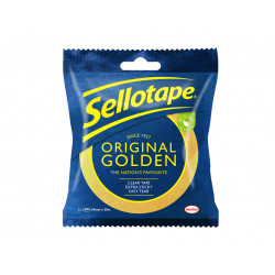 Sellotape 1629135 Original Golden Sticky Tape - 1 Roll 24mm x 50m